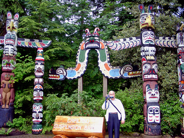 Lee Duquette at the totem poles